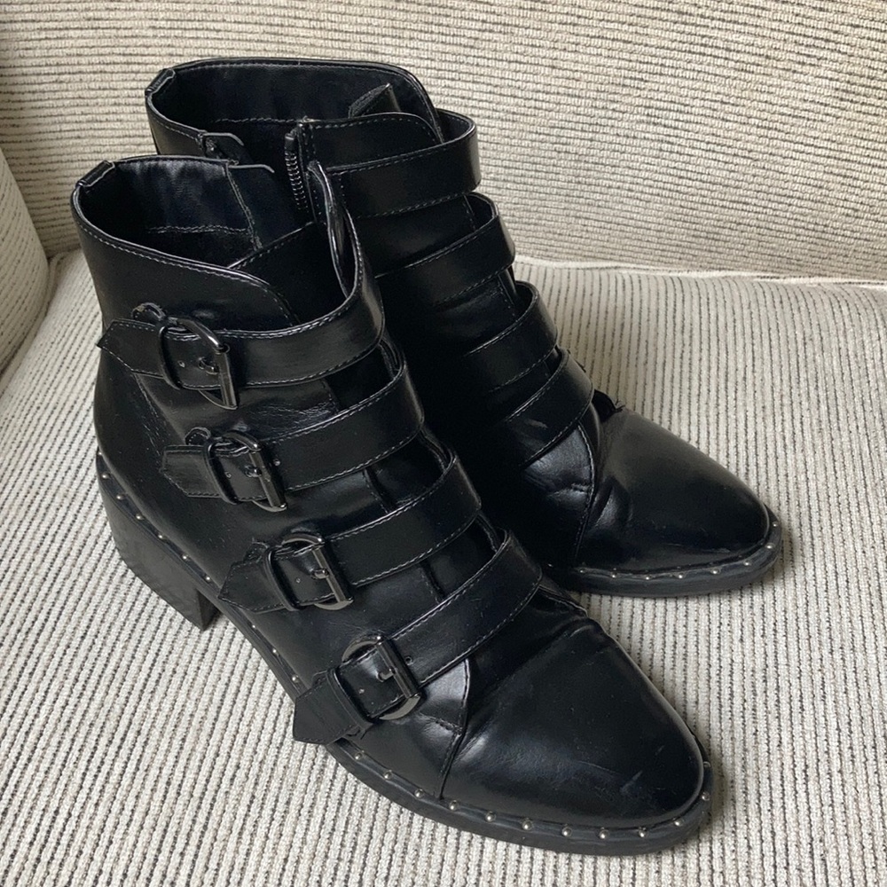 Black Buckle Boots